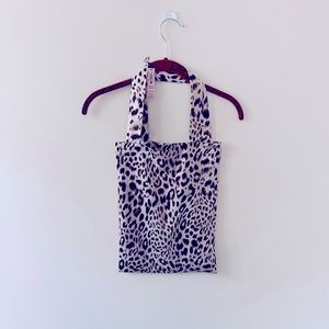 Victorias Secret Satin Animal Print Bag